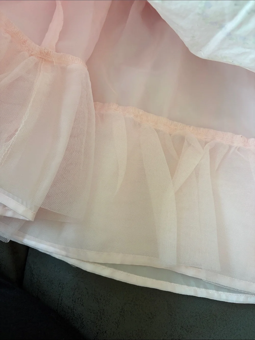 Gymboree Light Pink Bunny Wreath Eyelet Collar Dress